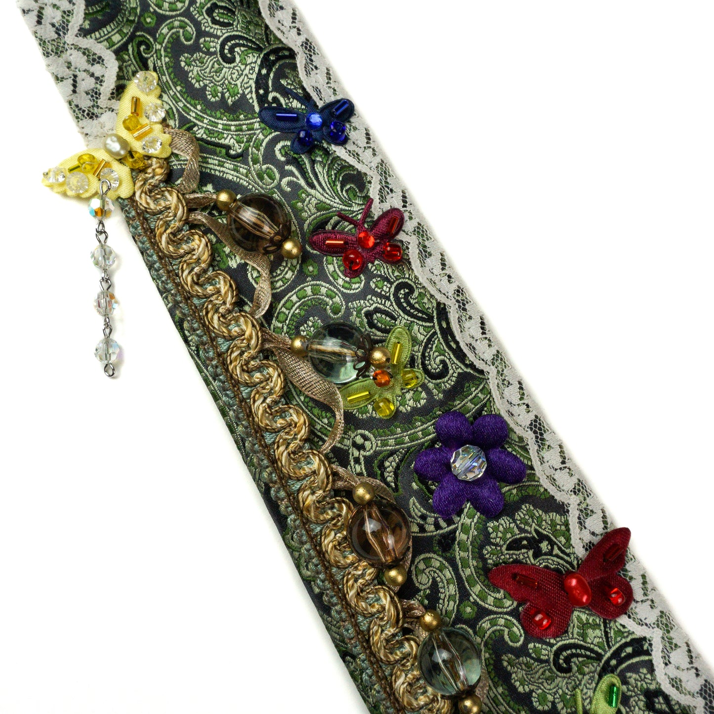 Paisley Butterfly Beaded Tie