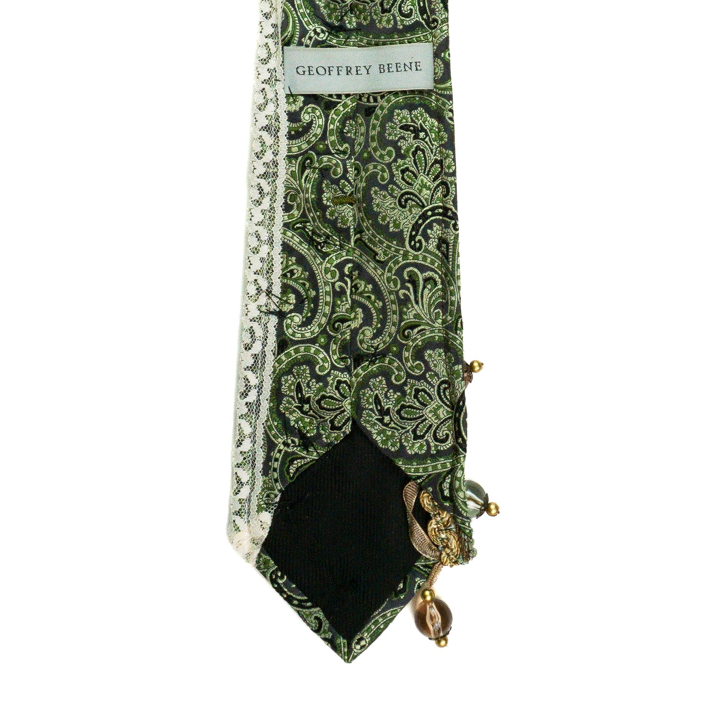 Paisley Butterfly Beaded Tie