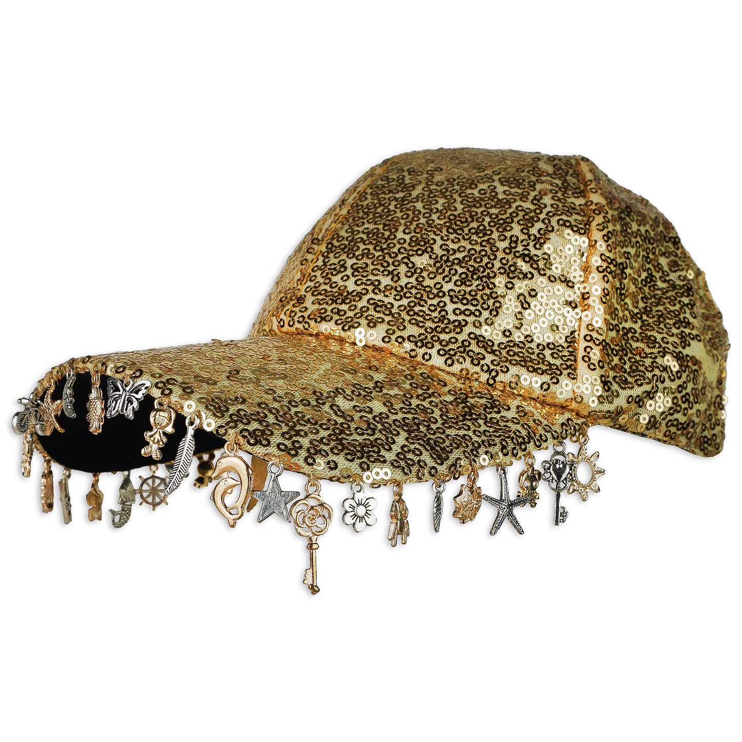 Gold Sparkle Charm Hat