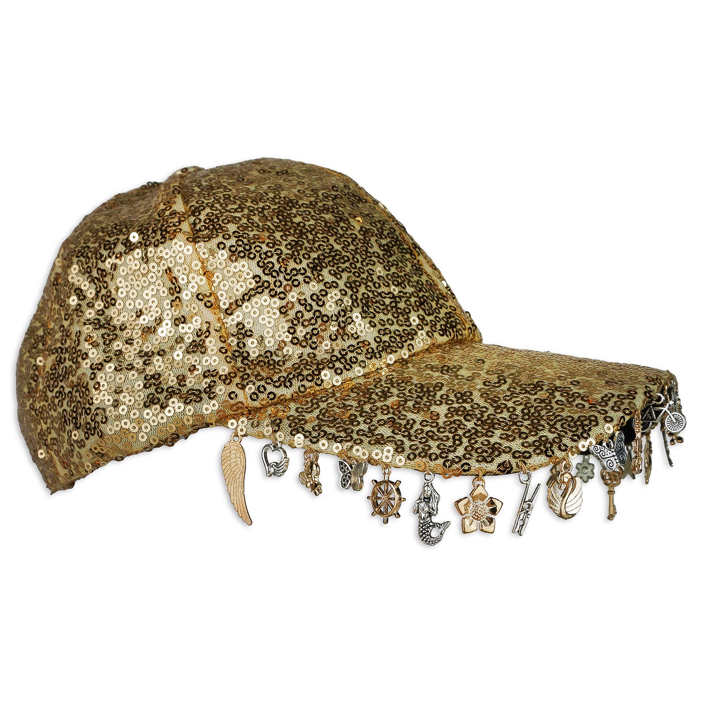 Gold Sparkle Charm Hat