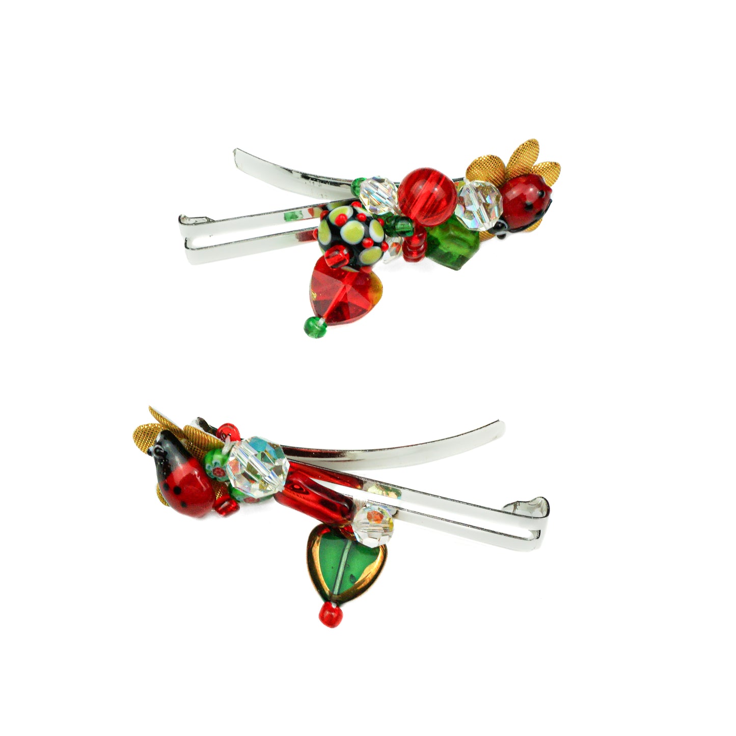 Ladybug Barrette Set