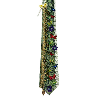 Paisley Butterfly Beaded Tie