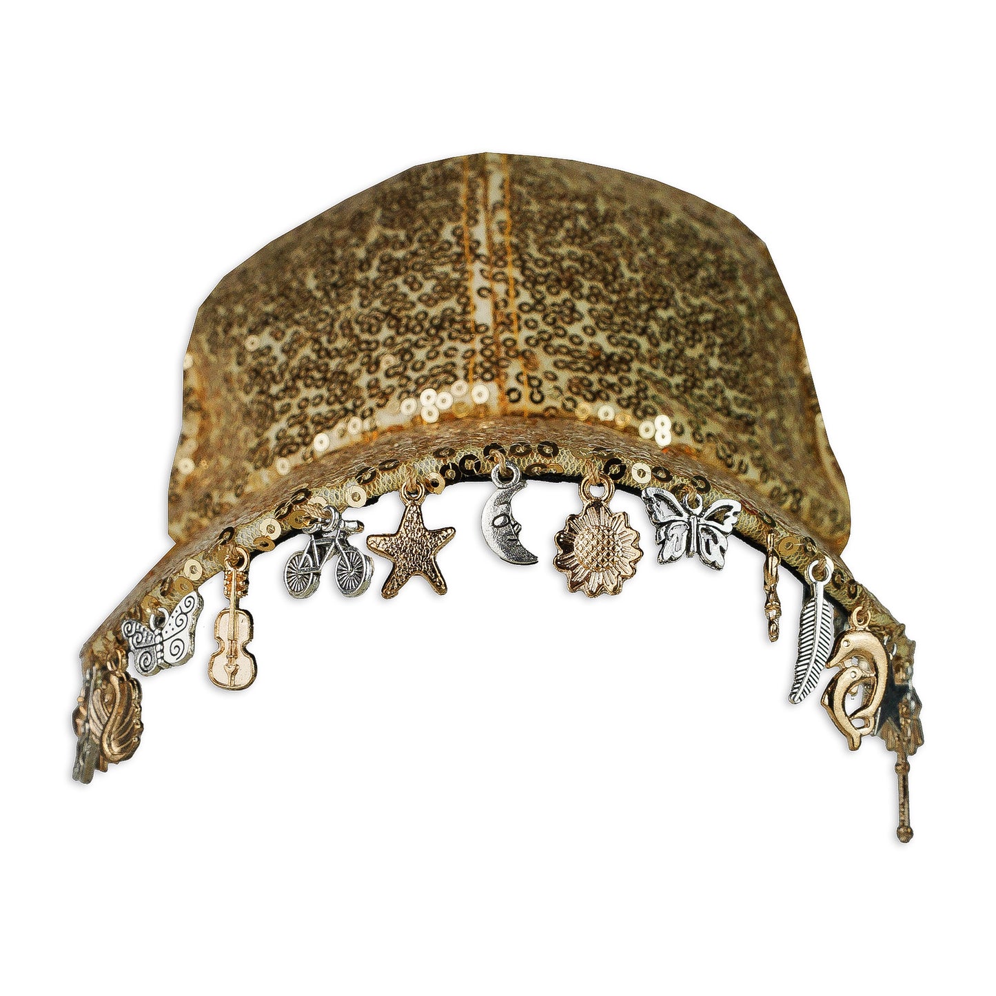 Gold Sparkle Charm Hat