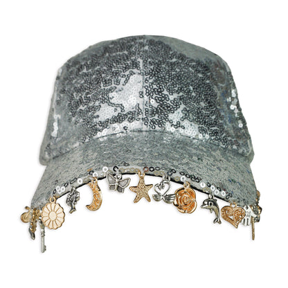 Silver Sparkle Charm Hat